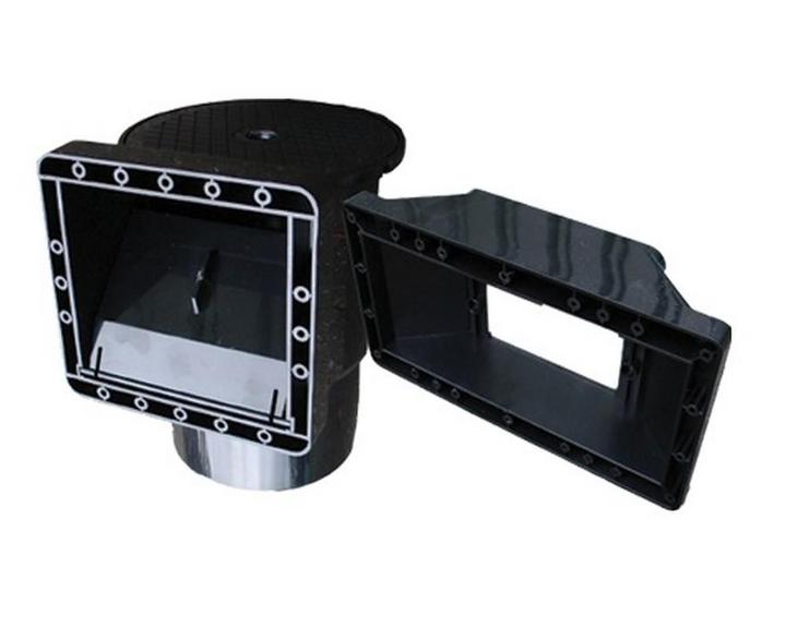 Standard Wide-mouth Black In-wall skimmer